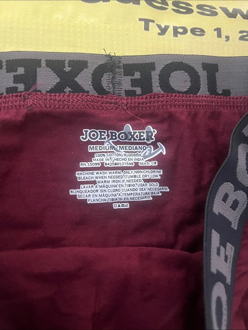 78.  Rare vintage 90’s Joe  Boxer Joe bikini Burgundy Men's Briefs medium